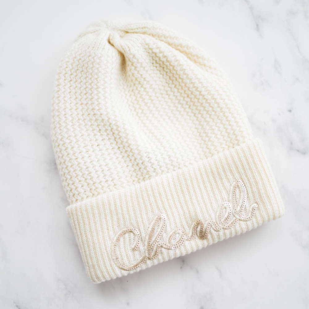 CHANEL 22A CASHMERE BEANIE